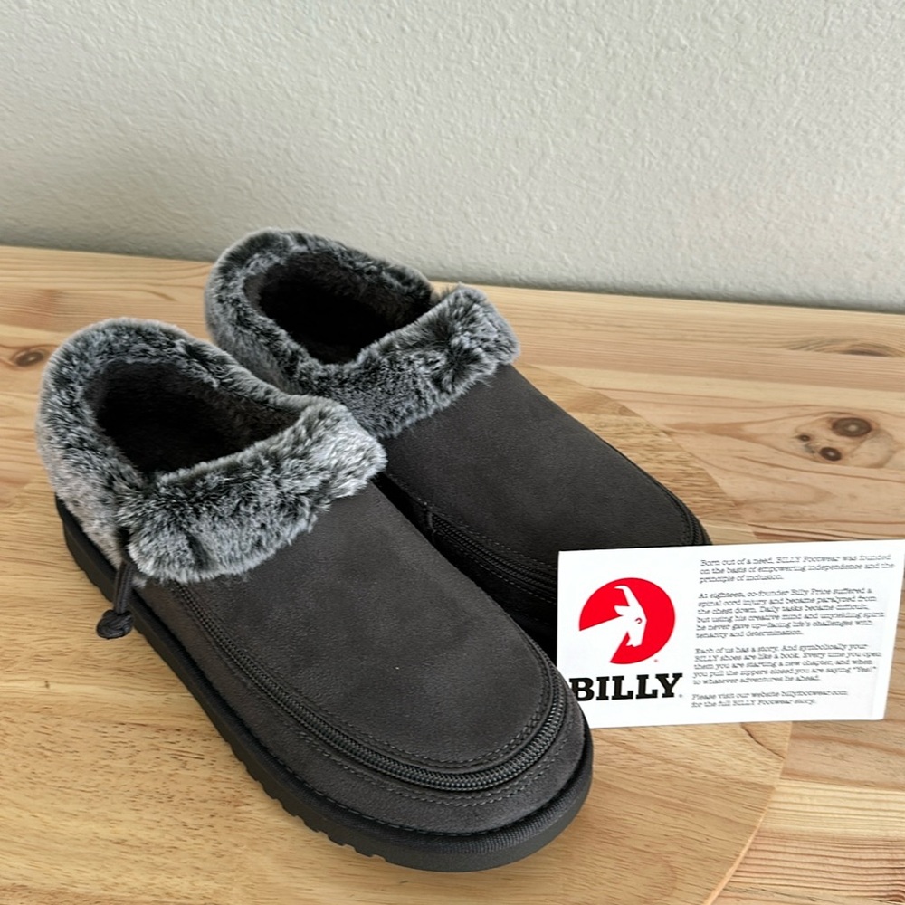 BILLY Footwear Zip-On Faux Fur Cozy Slippers
